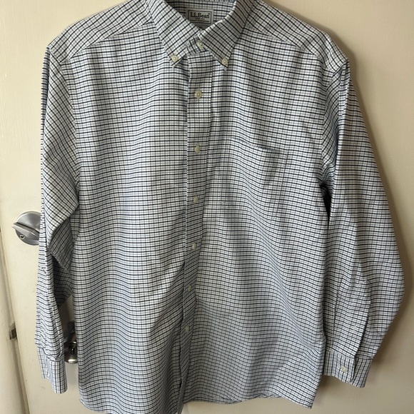 L.L. Bean Other - L.L. Bean Men's Blue Checkered Shirt size 15 1/2